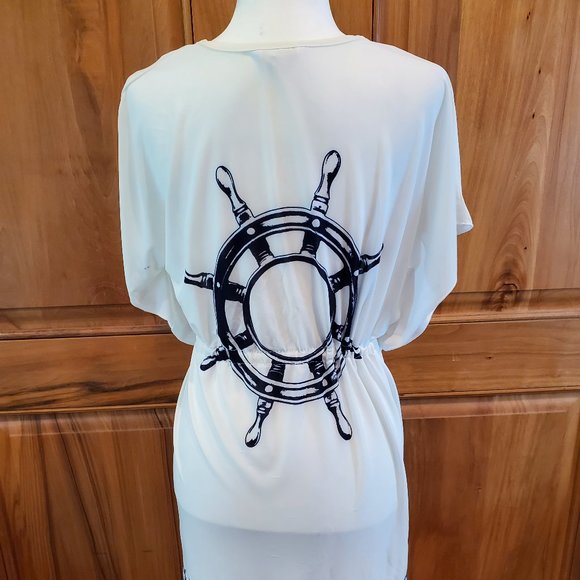 Nautical Swim Suit Cover Up - Picture 4 of 13